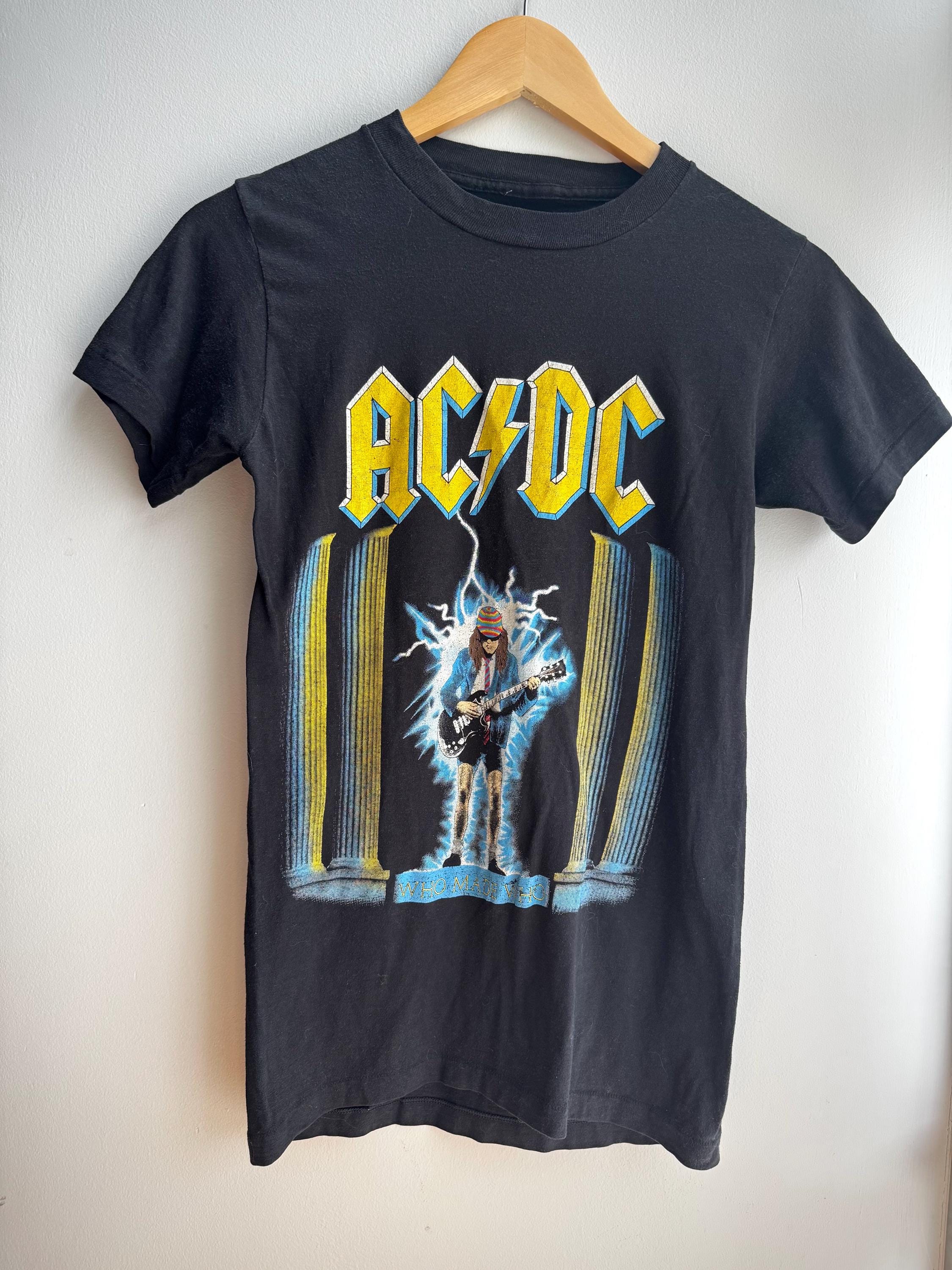 Vintage AC/DC “who Made Who” 1986 Tour T-shirt | Authentic Band