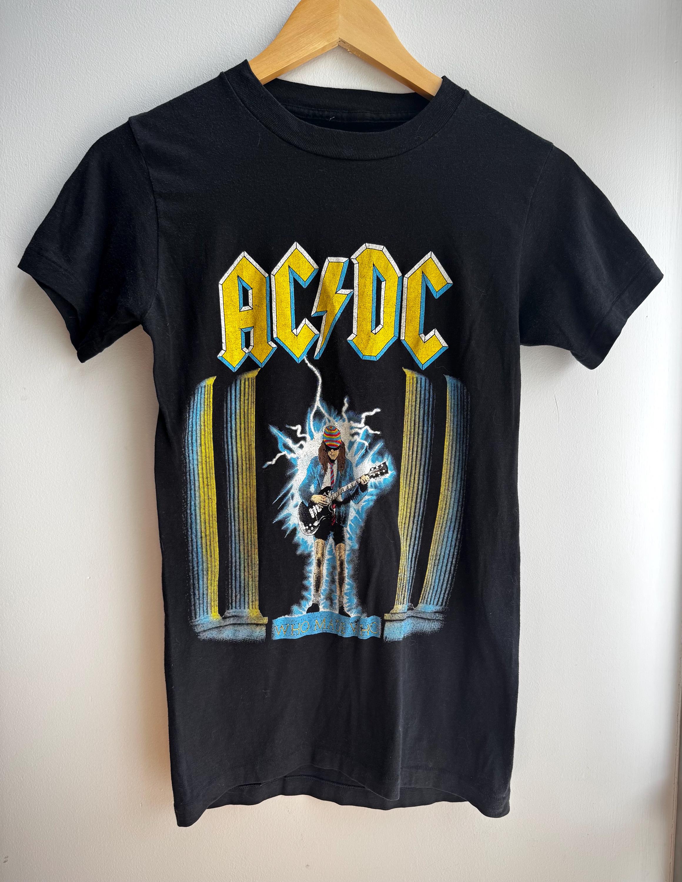 Vintage AC/DC “who Made Who” 1986 Tour T-shirt | Authentic Band