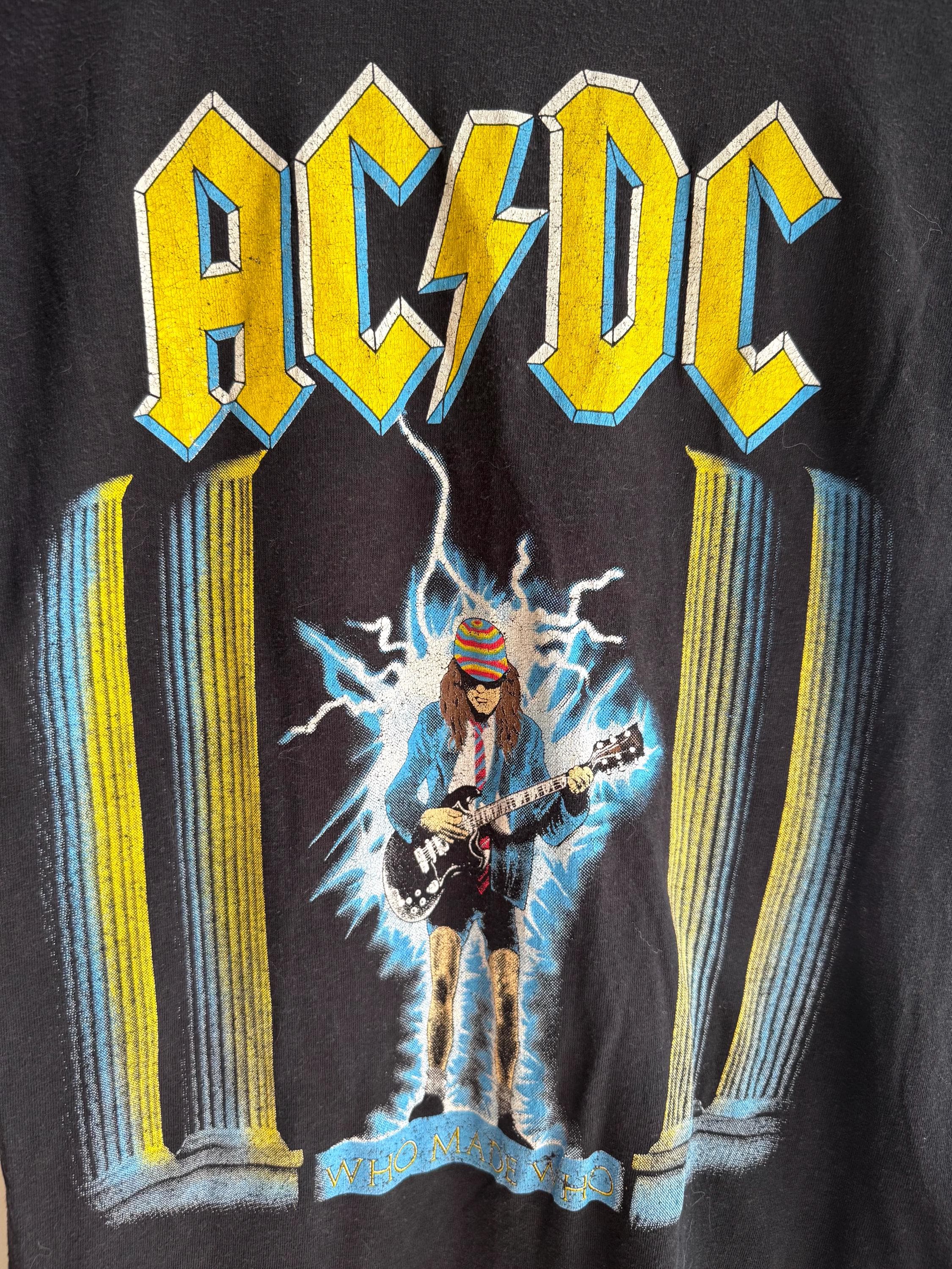 Vintage AC/DC “who Made Who” 1986 Tour T-shirt | Authentic Band