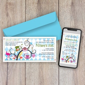 Wonderland Invitation - inludes PDF file PLUS access to images for print & smartphones