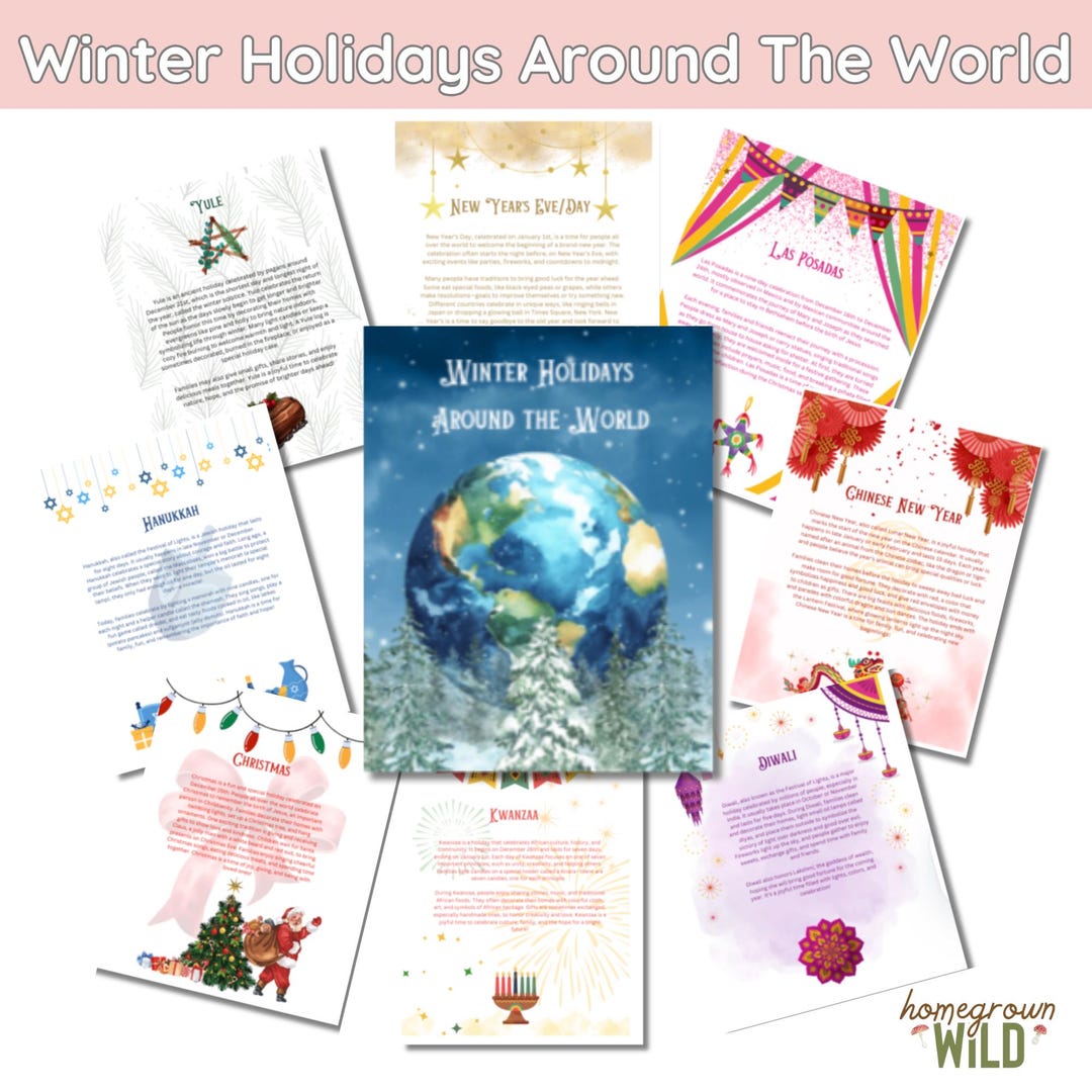 Winter Holidays Around the World | Christmas | Yule | Hanukkah | Diwali ...