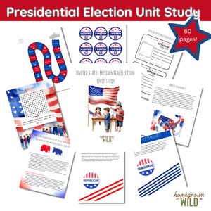 Presidential Election Unit Study: US Government, Homeschool (PDF Download)