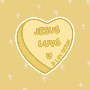 Jesus Loves You Vinyl Sticker | Bible Stickers | Faith Stickers | Jesus | God | Journal Stickers | Christian Sticker | Planner Sticker