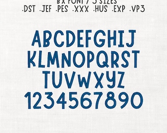 Playful Font Machine Embroidery Font BX Font Digital Download 3 Sizes Instant Download Files Sans Serif Font Kids Font Mason Font