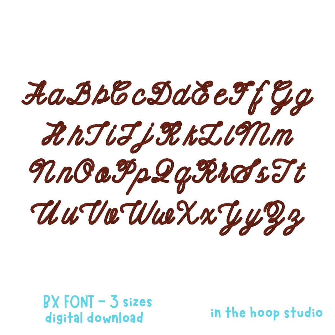 Cowboy Cursive Font Machine Embroidery Font BX Font Digital Download 3 ...