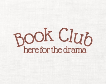 Chapéu para Clube do Livro - Bordado à Máquina - Download Digital - Arquivos para Download Instantâneo - Ideal para Leitores Ávidos - Drama - Leituras Apimentadas