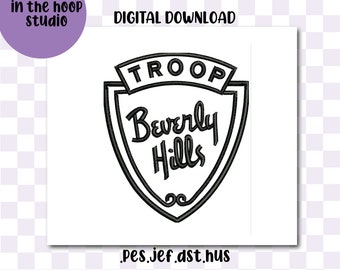 Troop Beverly Hills Machine Embroidery Digital Download Instant Download Files Hat Embroidery