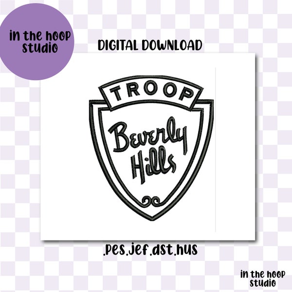 Troop Beverly Hills Machine Embroidery Digital Download Instant Download Files Hat Embroidery