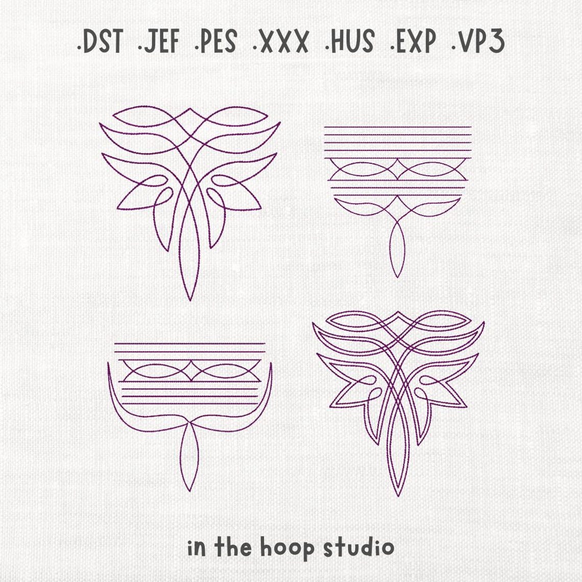 4 BOOT STITCH Thread Designs Machine Embroidery Digital Download ...