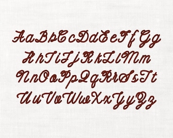 Fonte Cowboy Cursive para Bordado à Máquina, Fonte BX para Download Digital, 3 Tamanhos, Arquivos para Download Instantâneo, Estilo Cowboy Ocidental (Maiúsculas e Minúsculas)