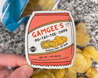 LOTR inspired sticker samwise potato sticker potato chips sticker gamgee funny gift