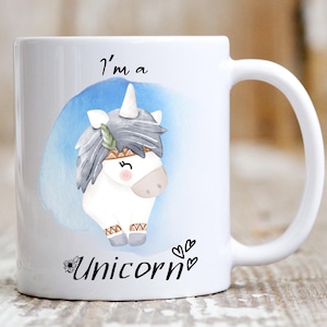 Unicorn Coffee Mug Gift Idea for Unicorn Lovers with Cute Unicorn Coffee Cup Gift for Friends, Gift for Her, Him