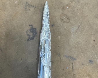 hand engraved polished bullet antenna