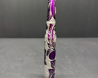 Premium One Off Custom Hand Engraved Purple Bullet Antenna