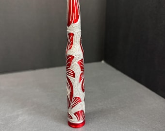 Premium Custom Hand Engraved Red Bullet Antenna