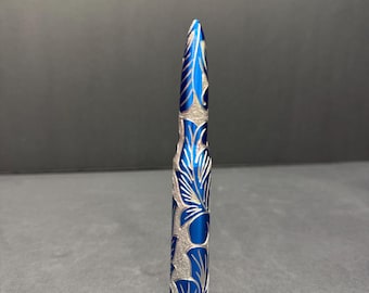 Premium One Off Custom Hand Engraved Blue Bullet Antenna