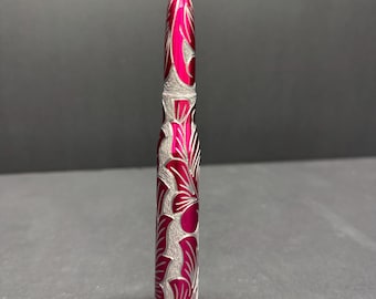 Premium Custom Hand Engraved Pink Bullet Antenna