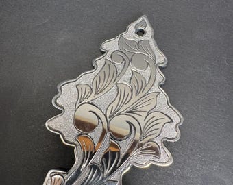Custom Hand Engraved Polished Aluminum Little Tree Holder