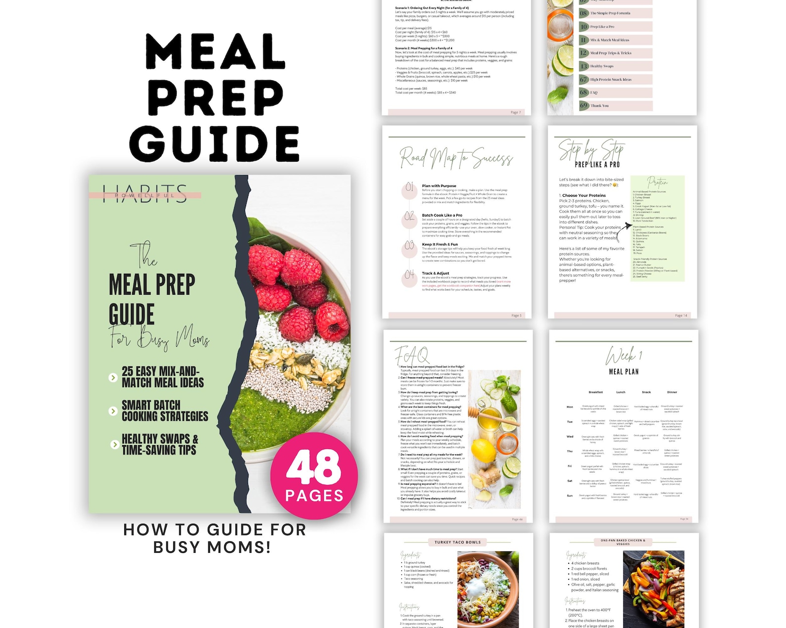 Meal Prep Guide | Meal Prep Planner | How to Meal Prep | Meal Prep ...
