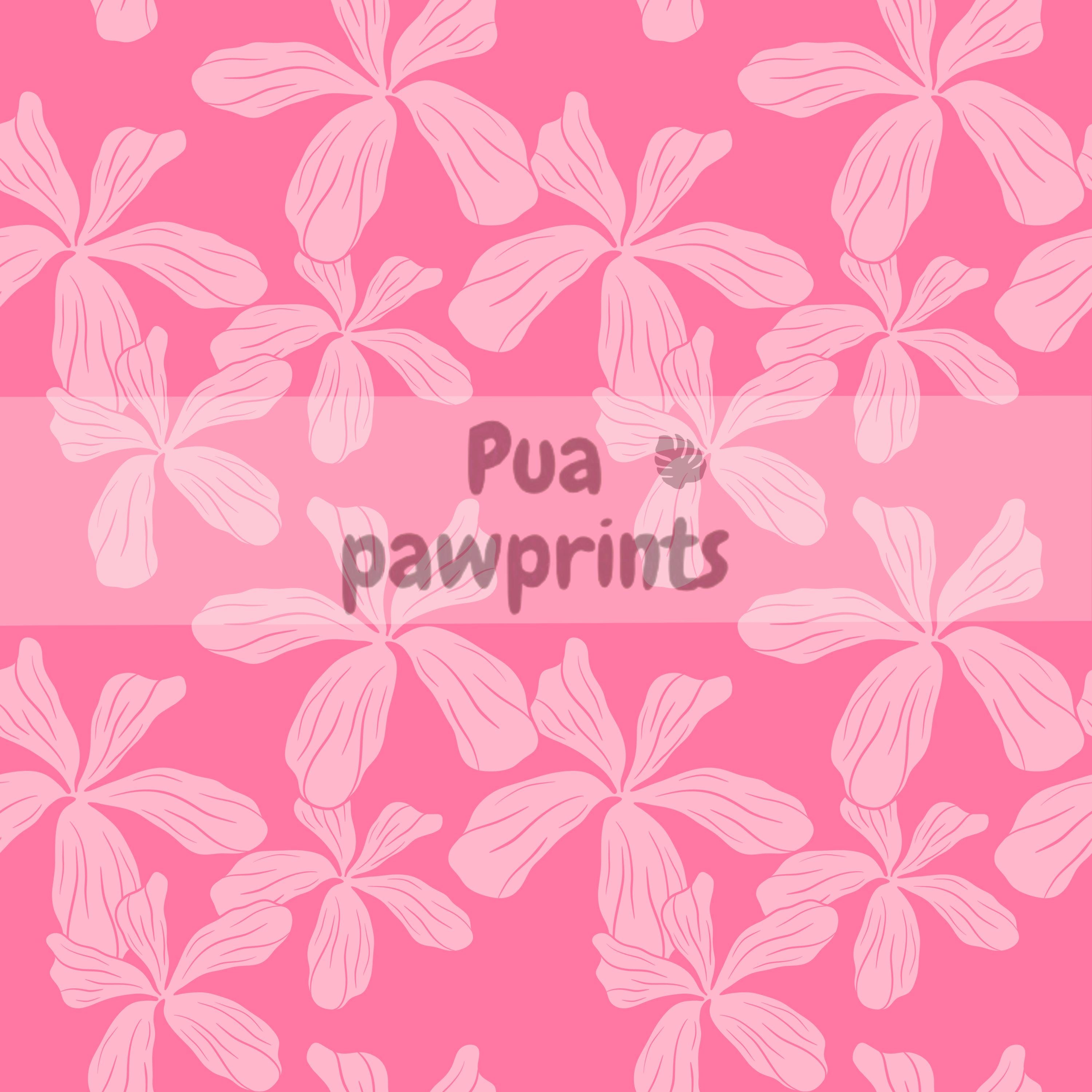 Pink Hibiscus Hawaiian Fabric | Tropical Floral Seamless Pattern (PNG ...