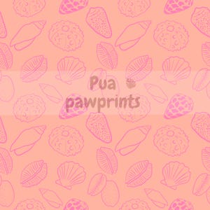 Neon Hawaii Shell seamless digital pattern