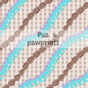 Jade & Cowrie Shell lei seamless digital pattern