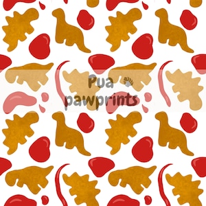Dino nuggets seamless pattern