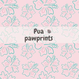 Hibiscus seamless png pattern