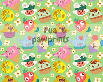 Plush Characters seamless digital file