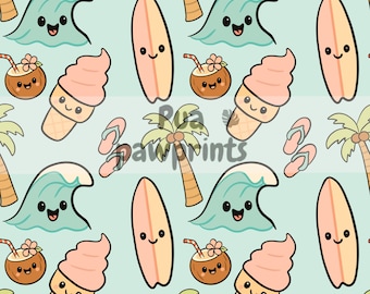 Arquivo digital perfeito do Surf Babe Kawaii