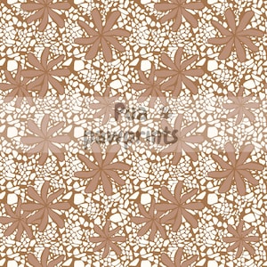 Tiare Flower Seamless Pattern PNG | Tropical Floral Digital Paper