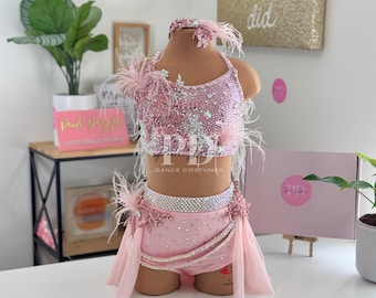 Angel pink feather /Custom colors Wings Lyrical dance costume