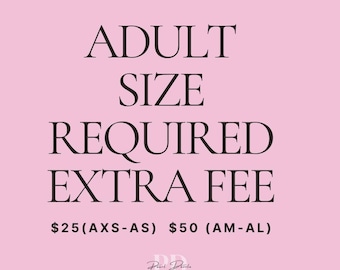 Adult Size Extra Fee-Customized Dance Costume- Non-Refundable