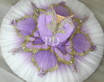 Ready to ship (8-10Y CL)- Purple Lilac Professional Ballet Dress Dance Costume