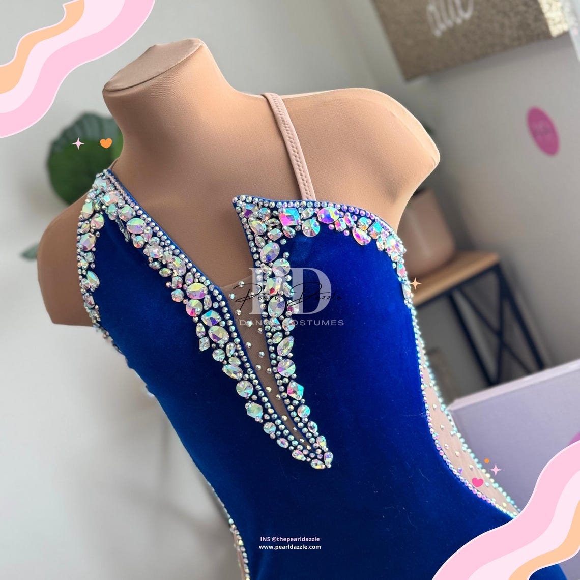 Blue Jazz Costume Base w Feathers main image 0