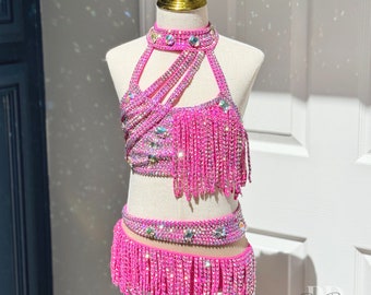 Made to order- Sassy Neon Pink Jazz Dance Costume