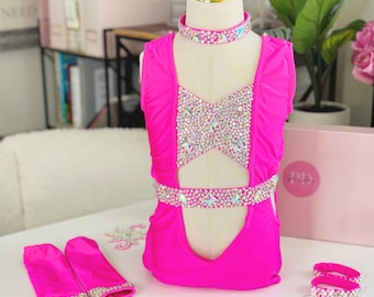 Made to order -  Barbie Pink Sparkle Sassy Jazz Dance Costume