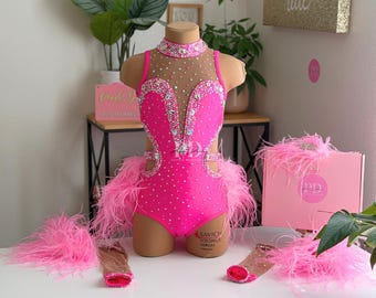 Hot Pink/Mocha Brown/Custom colors Jazz/Musical Theater Dance Costume