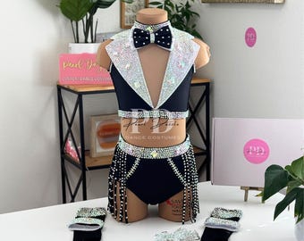 Tuxedo Black&White/Custom colors Jazz Dance Costume