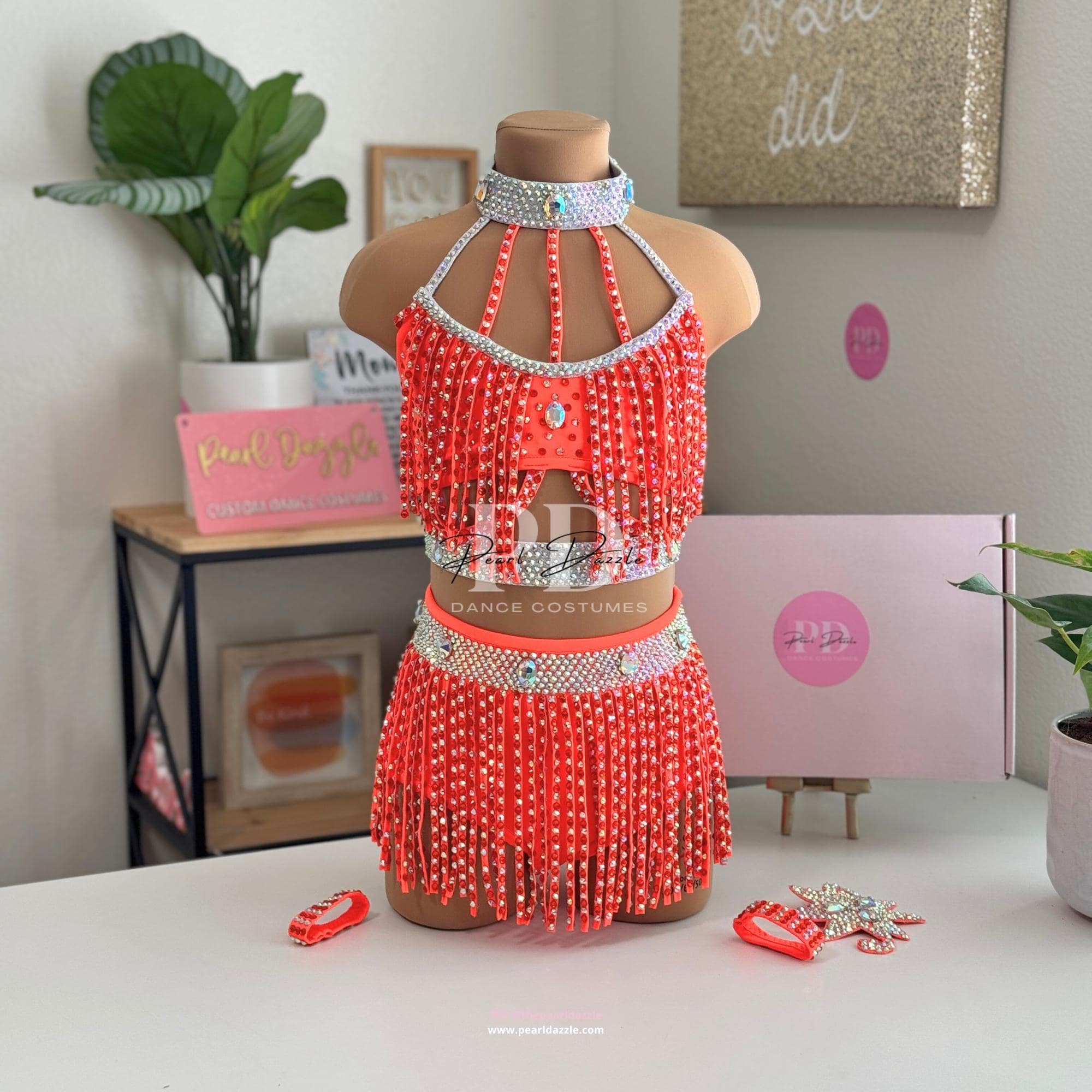Made to Order Neon Orange Customized Jazz Dance Costume