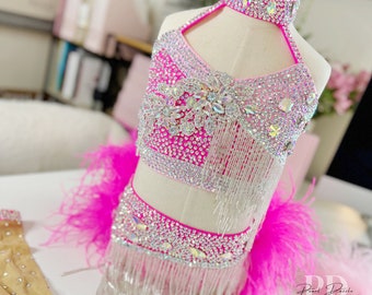 Inspiration Double Sweet Pink -Customized Jazz Dance Costume