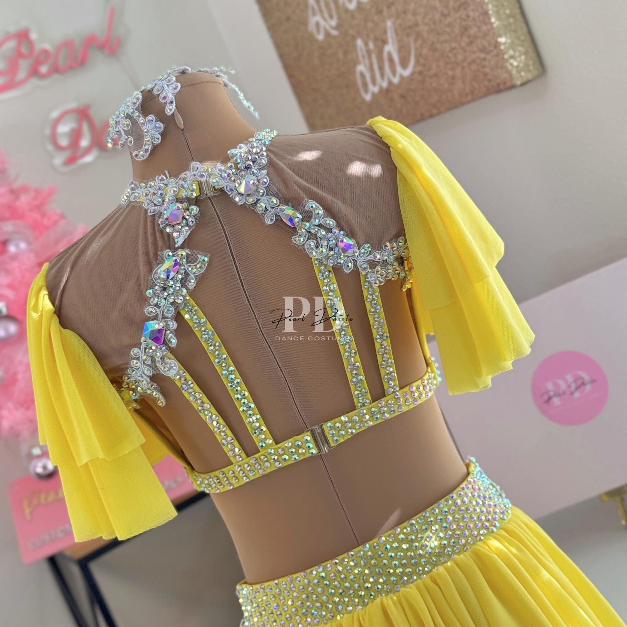 Yellow/Custom colors Beautiful Lyrical Dance Costume