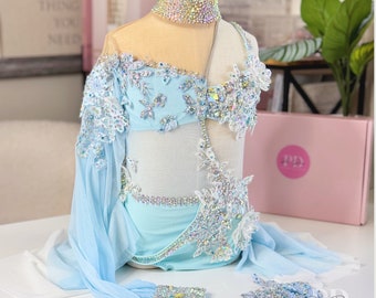 Made to order- Serene Skies Customized Lyrical Dance Costume