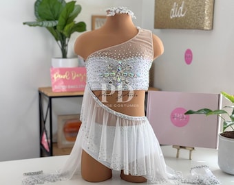 White//Custom colors Angel Dream Customized Lyrical Dance Costume