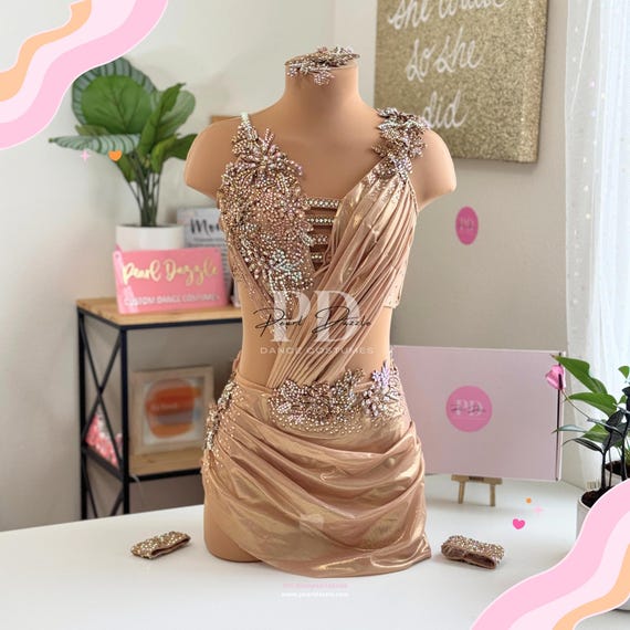 Custom Color/ Gold foiled Lyrical Costume Custom Color/ Gold foiled Lyrical Costume