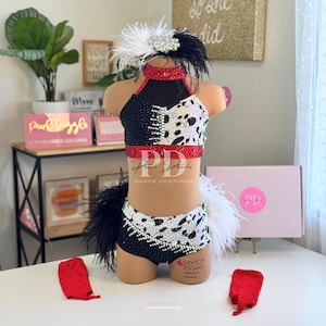 Cruella temático de Vil / Cores personalizadas Trajes temáticos Jazz / Traje de dança musical
