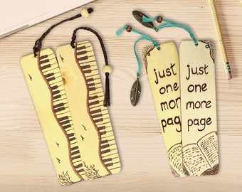 Hand-painted wood decorative keyboard or one more page lettering with tassel