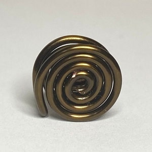 Pressure earring wire spiral clip on keloid compression ear cuff single Bronze