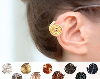 Pressure Earrings | Keloid Earring | Compression Fit | Clip On Spiral Ear Cuff | Multiple Colours & Sizes