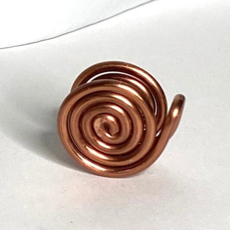 Pressure earring wire spiral clip on keloid compression ear cuff single Copper